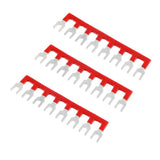 Maxbell 3Pcs TB2508 8P Fork Terminal Strip Cable Connector Red 600V 25A