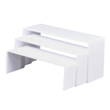 Maxbell 3 Pieces Acrylic Display Stand Display Rack for Action Figure Toys Model Car white