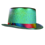 Maxbell Panama Jazz Top Hat Wide Brim Men Women Dance Festival Outdoor Travel Green