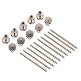 Maxbell 10 Sets Guitar Spoke Wheel Truss Rod Nut+Steel Bar for Guitar Bass Mandolin