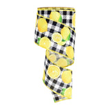 Maxbell Lemons Wired Ribbon DIY Printed Wreath Home Decor Hair Bows Making Crafts