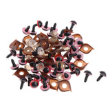 Max 100pcs Safety Doll Eyes Eyelid for DIY Teddy Bear Doll Toy Washers 14mm Red