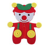 Max Early Learning Basic Life Skills Learn to Dress - Zipper, Button Clown