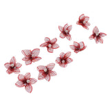 Maxbell 10pcs Colorful Lace Flower Wedding Party Clothing Decor purple