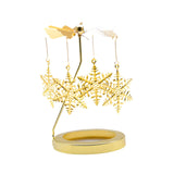Maxbell Rotating Candle Holder Candlestick Decorative for Living Room Ornament Snowflake
