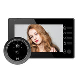 Max 4.3" HD Screen Door Viewers Night Vision Doorbell Smart Peephole Q10 Black