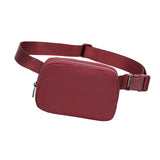 Maxbell Waist Pack Bag Adjustable Strap Wallet Fanny Pack for Hiking Outdoor Walking Deep Red