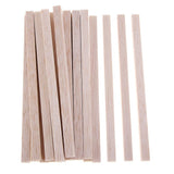 Maxbell Square Balsa Wood Stick Unfinished Woodcraft Stick Dowel Rod 20 Pieces 150mm