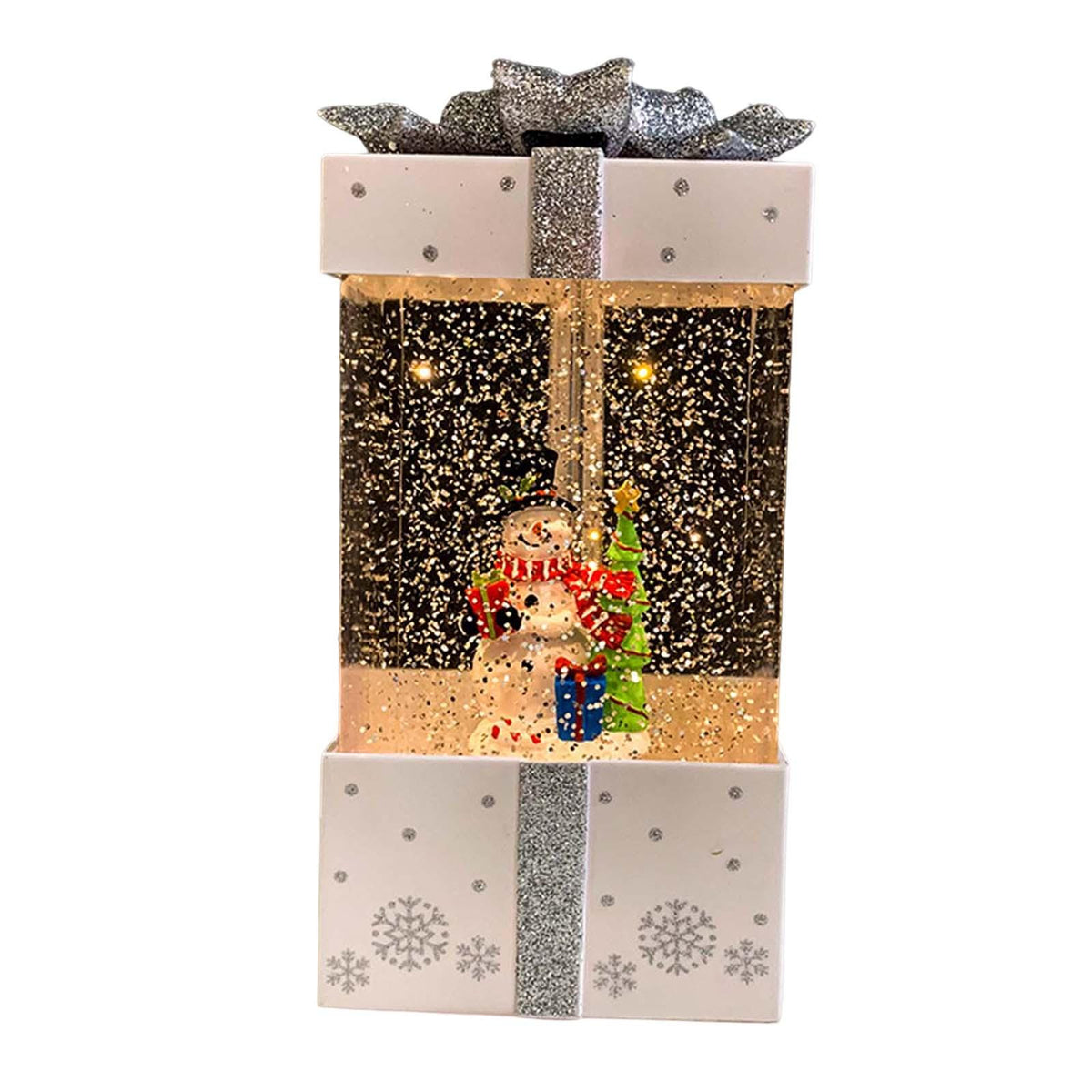 Maxbell Christmas Music Box Lantern Christmas Scene for Home Decor Birthday Gift White
