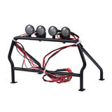 Maxbell White RC Car Roof Rack Roll Cage Bucket 6 LED Light for 1/10 Axial SCX10 4WD