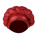 Maxbell African Turban Muslim Headscarf Headwear Hair Cover Twisted Head Turbans red