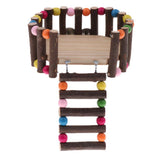 Maxbell Small Animal Wooden Platform Climbing Ladder Kits for Hamster Rat Round S