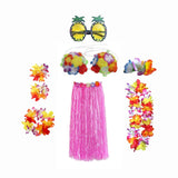 Maxbell hawaiian Skirt Costume Set Fancy Dress Luau National Dress Cosplay 80cm Pink