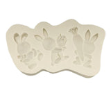 Maxbell 3D Easter Silicone Bunny Molds Bunny DIY Rabbit for Chocolate Cookie Fondant Style C
