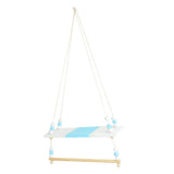Max Wooden Handicraft Pine Single-layer Partition Shelf + Clothes Hanger Blue