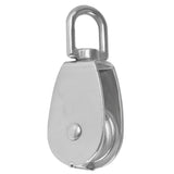 Maxbell Double+Single Pulley Swivel Sheave Rope Wheel Rope Tackle Block M20 Silver