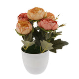 Maxbell Artificial Peony Silk Flowers Bouquet Wedding Home Decorations Orange