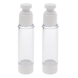 Max 2x Sterile Airless Pump Bottle Refillable Toner/Lotion/Serum Container 50ml