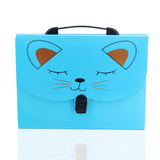 Maxbell 13 Layers File Organizer Expanding Folder A4 Document Holder Bag Blue Mouse