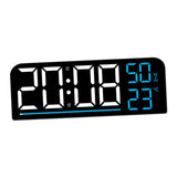 Maxbell Digital Alarm Clock Modern 12/24H Dual Alarm Settings for Dorm Bedroom Shelf Blue