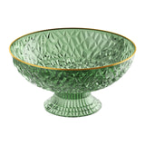 Maxbell Fruit Bowl Round Vegetable Strainer Basket Large for Countetop Breads Snacks Green