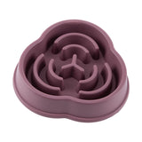 Maxbell Slow Feeder Dog Bowl Anti Choking Durable Pet Puzzle Feeding Interactive Toy Dark Red