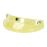 Maxbell Helmet Visor 3 Snap for Helmets with 3 Buttons Half Helmets Parts Transparent Yellow