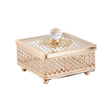 Maxbell Luxury Jewelry Box Women Jewellery Storage Case for Lady Home Decor Bathroom 8cm Height