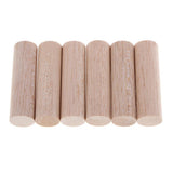 Maxbell 20mm Round Balsa Wood Sticks Unfinished Woodcraft Stick Dowel Rod 6 Pieces 70mm