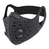 Maxbell Motorcycle Cycling Half Face Mask with Filter Activated Carbon Mask Gray