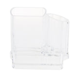 Max 3 Slots Acrylic Clear Makeup Brush Cosmetic Organizer Display Holder Box