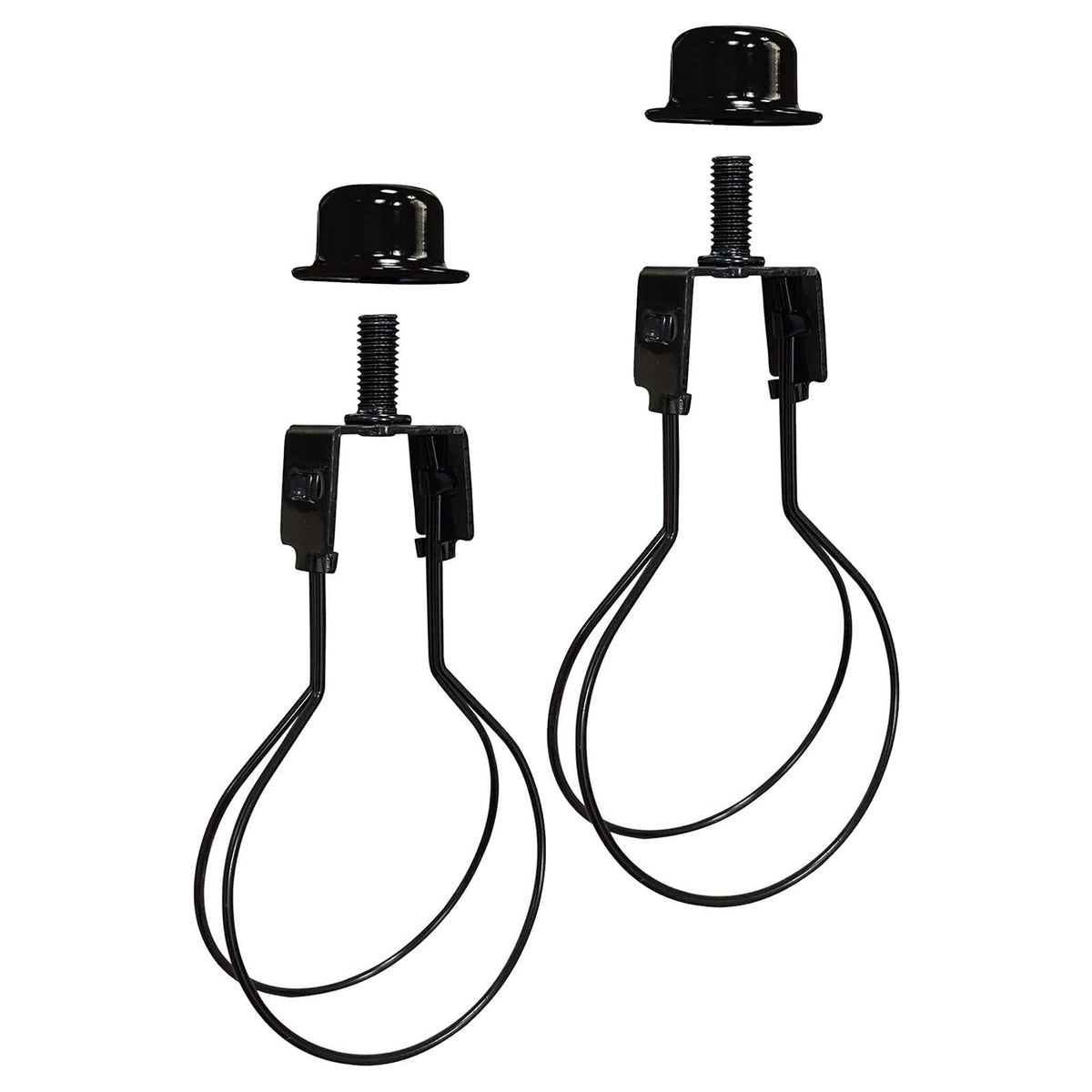 Maxbell Lamp Shade Lights Bulb Adapter Clip, with Shade Attaching Finial Top Black