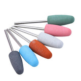 Maxbell 6pcs Silicone Polisher Grinder Nail Art Drill Bits For Electric Manicure