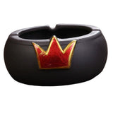 Max Ceramic Ashtray Decorative Ash Holder Housewarming Gifts Red Crown