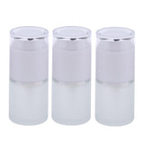 Max 3 Piece 20ml Frosting Glass Refillable Empty Pump Spray Bottle 02 White Cap