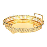 Maxbell Fruit Basket Organizer Metal Fruit Plate for Dresser Dining Room Centerpiece Aureate