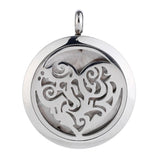 Maxbell Stainless Steel Hollow Round Photo Frame Charms Pendants Peach Peart