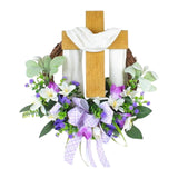 Maxbell Garland Happy Easter Wreath for Front Door for Home Outdoor Decoration 40CM