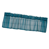 Max Yarn Rod Pocket Sheer Curtain Valance for Kitchen Bathroom Cyan-137x90cm