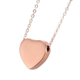 Maxbell Cremation Urn Necklace Stainless Steel Sealing for Rose Argent