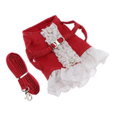 Max Pet Dog Harness Leash Pet Costume Clothes for Small Pet Cat Puppy Red-XS