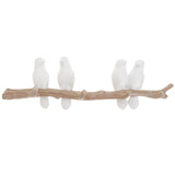 Max Maxb Wall Mounted Resin Coat Robe Hook Birds On tree Branch Hanger Rack 4 Birds