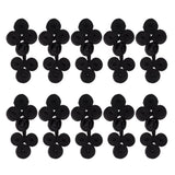 Maxbell 10 Pairs Chinese Knot Buttons Three Wheels for Cheongsam Tang Suit Black