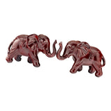 Max Resin Craft Elephant Figurines Animal Model Home Desktop Decoration Red