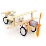 Maxbell DIY Wood Assemble Plane Model Airplane Science Experiment Kit Single-Engine