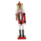 Maxbell 30cm Wooden Nutcracker Solider Figures Model Puppet Doll SB58349 Red