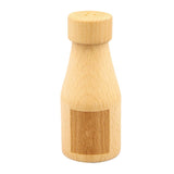 Maxbell Creative Wine Bottle Shape Wooden Toothpick Holders Dispenser Light Color