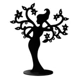 Maxbell Earring Display Stands Storage Hanging Holder for Tabletop Necklace Earrings Black