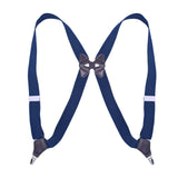 Maxbell Men Women Suspenders Y Shaped Adjustable Elastic Straps Heavy Duty Back Belt Dark Blue