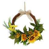 Max Front Door Wreath Garland Artificial Flowers for Home Decor Sunflower+Acacia